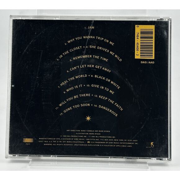 Dangerous Audio CD Michael Jackson FULLY TESTED - Picture 3 of 3